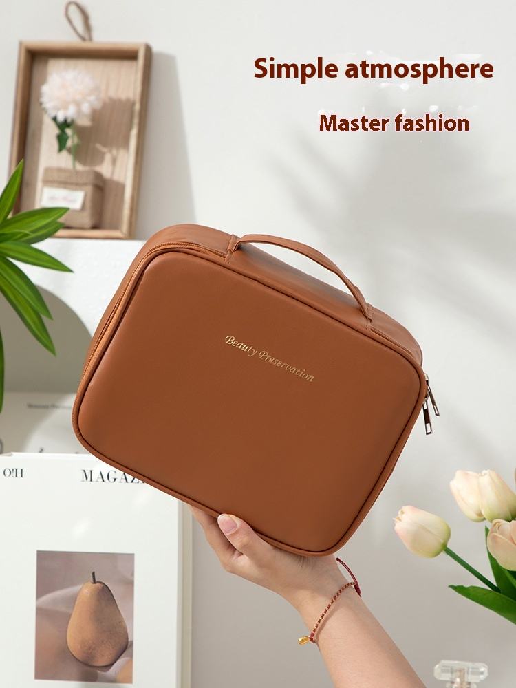 Chicapo Waterproof Cosmetic Organizer Bag For Women Large Capacity PU Makeup Storage Travel Case Model PUHZB0146
