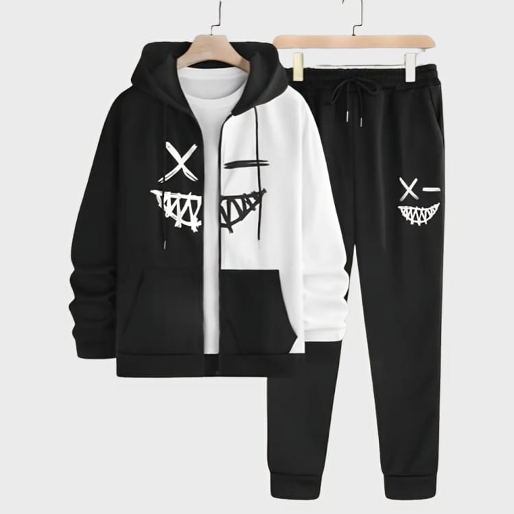 Black & White Trendy Upper Suit Jacket For Men