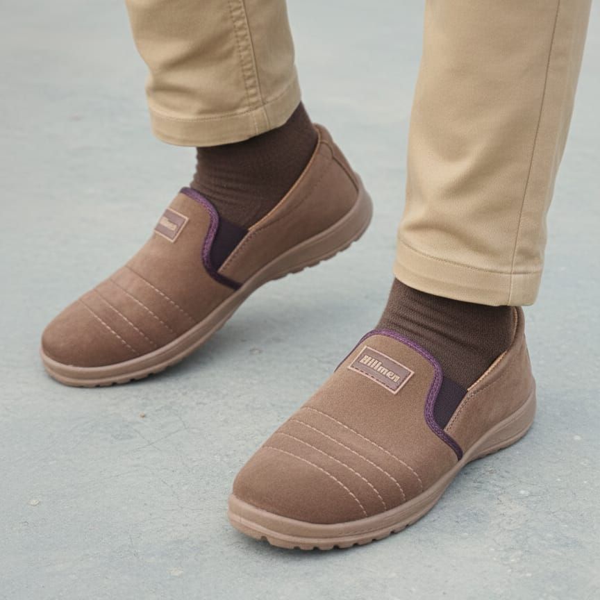 Men’s Comfortable Slip-On Casual Shoes – Soft Fabric & Lightweight Sole