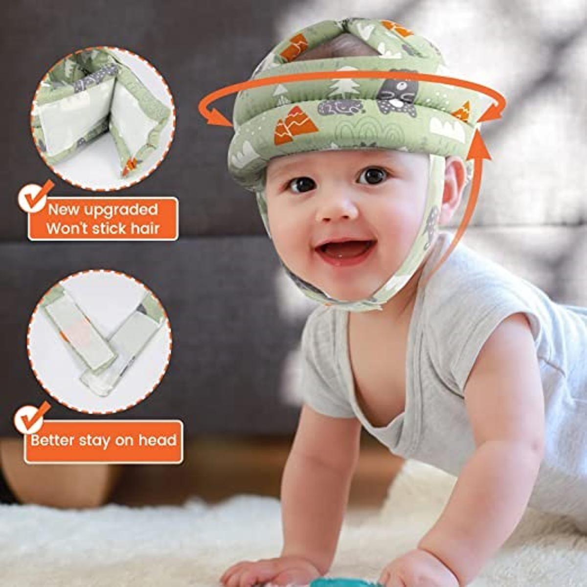 Child Head Protection Cap, Baby Hat Protector Toddler Children Crawling Walking Safety Helmet, Kids Bumper Protect Cushion Breathable Anti-Fall Safety Kid Caps No Bumps Headguard
