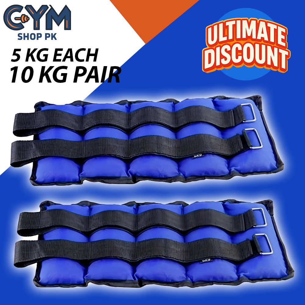 ankle weights 10Kg Pair for Fitness, Gym & Home Workouts By GYM SHOP PK