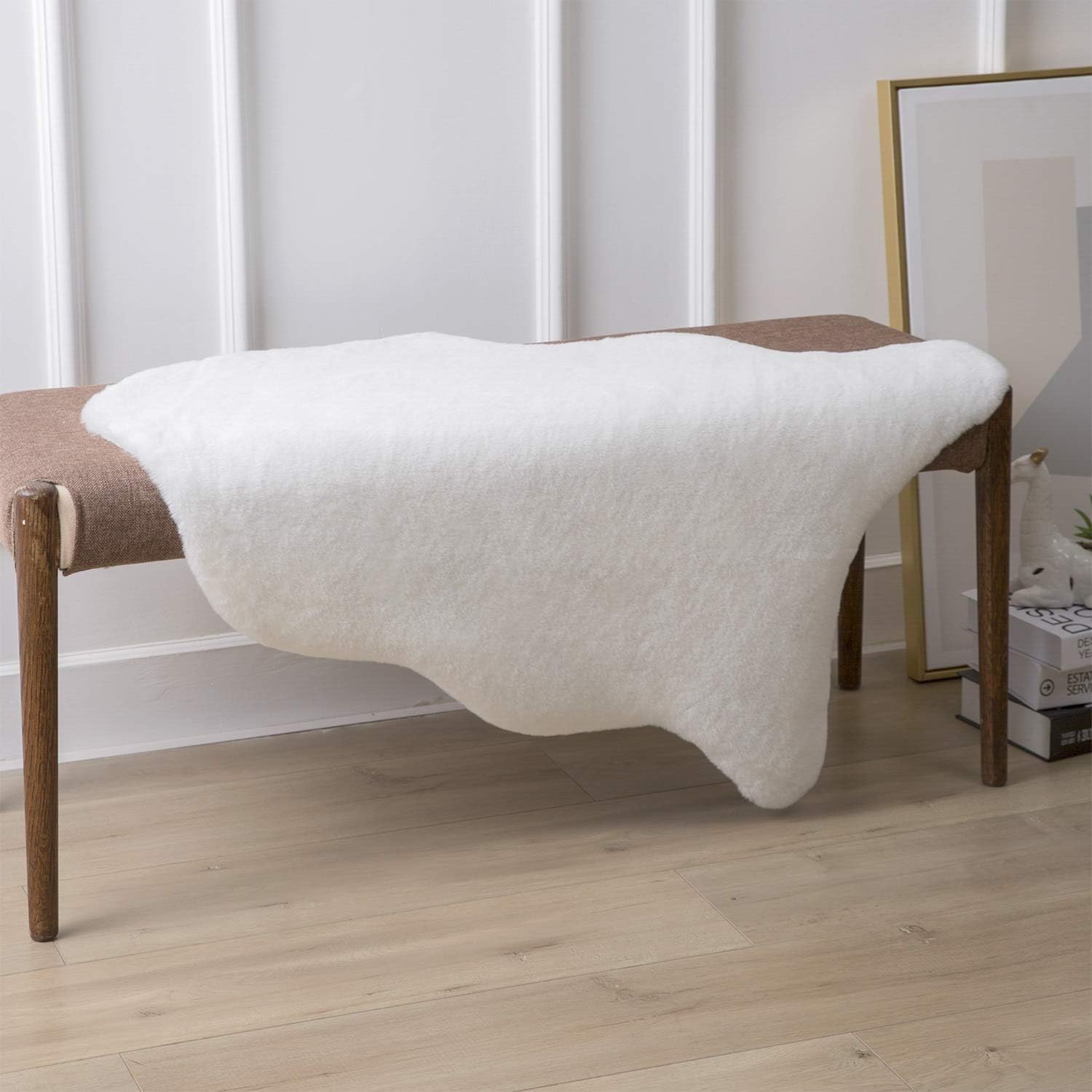 Faux Sheepskin Rug Sheep Foot Door Mat Rug 24inch x 33inch ( Multi color) shearling short hairs