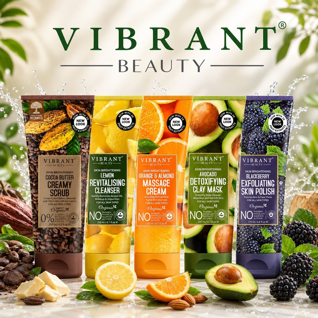 Vibrant Beauty Complete Skincare Essentials Facial Kit (Pack of 5) | Personal Care Set