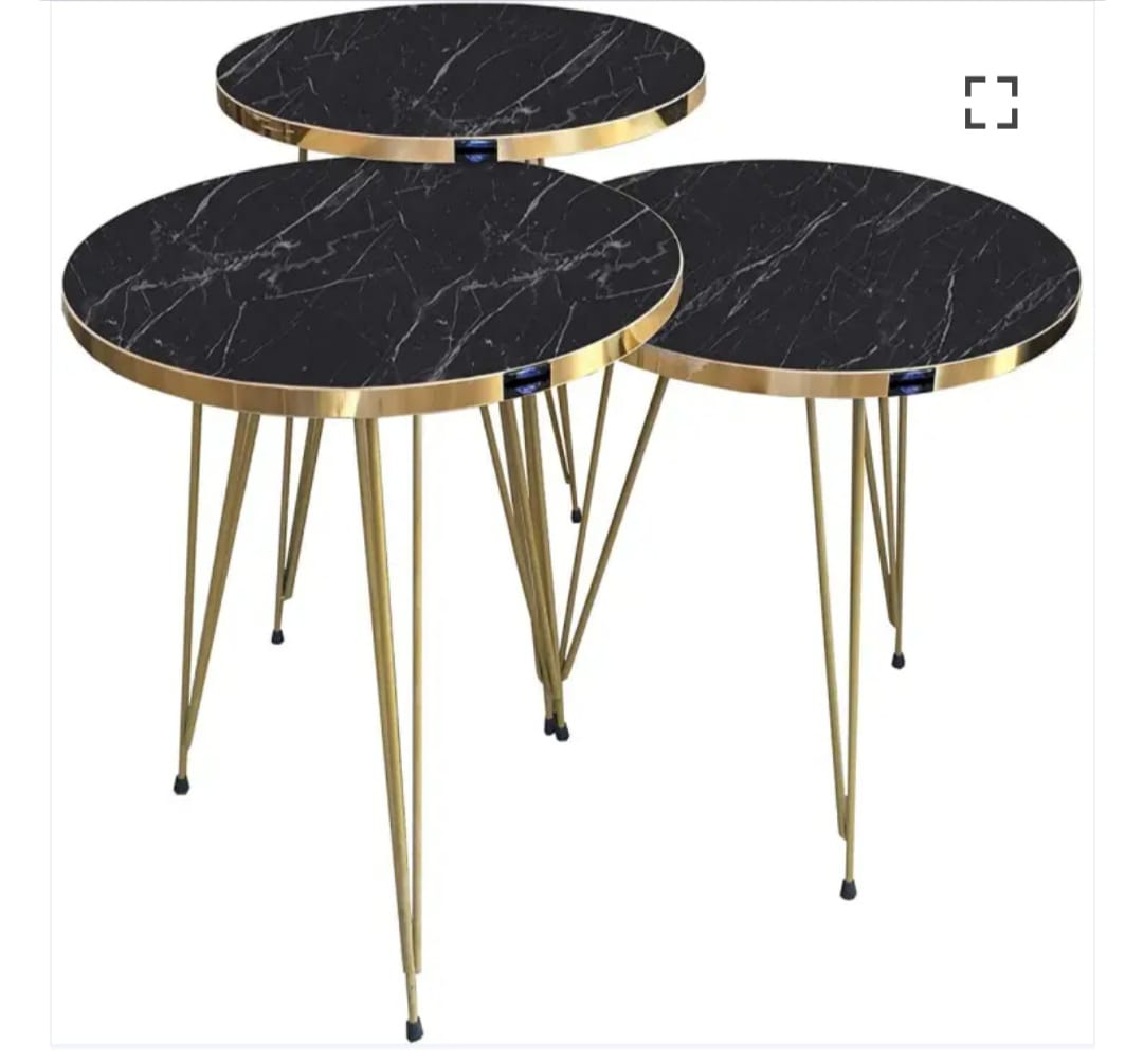 1 Pcs / Set of 3 Round Coffee Table HIGH Gloss Nesting End Tables
