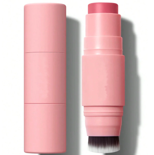 2 in 1 Cream Blush Stick with Brush For Cheeks & Lip Tint & Eyeshadow Makeup, Suitable for All Skin