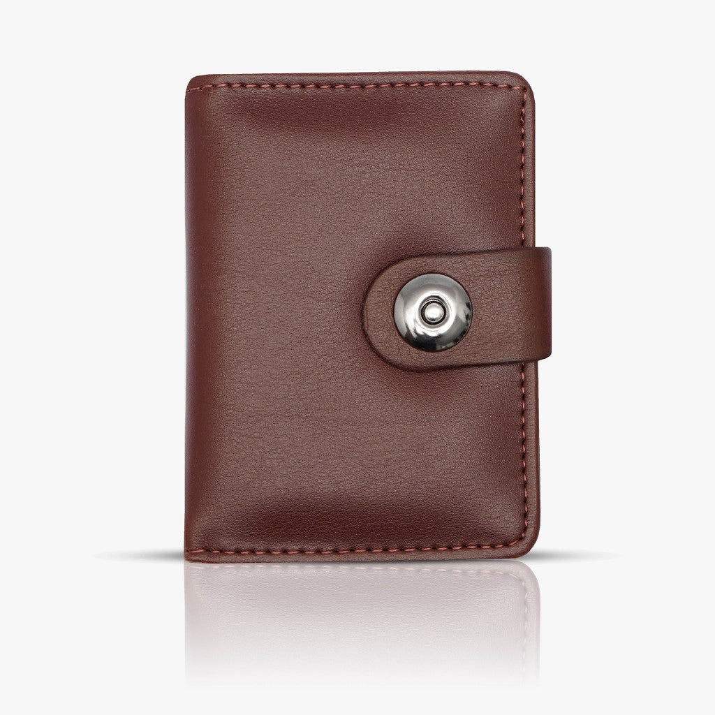 Luxurious Cow Leather Slim Wallets for Men with Unique Magnetic Button Closure Design | Slim and Smart & Classy Wallet for Boys