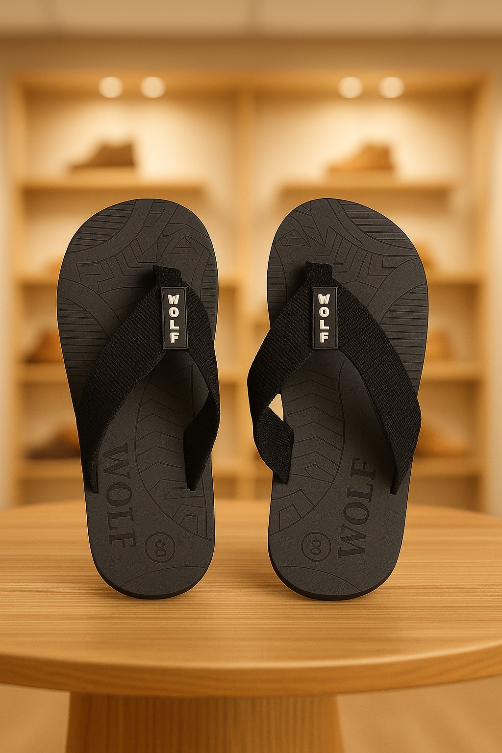 WOLF Brand Black Flips Flops Men Slippers High Trend , Men Slippers , Casual Slippers , Men's Everyday Chappals