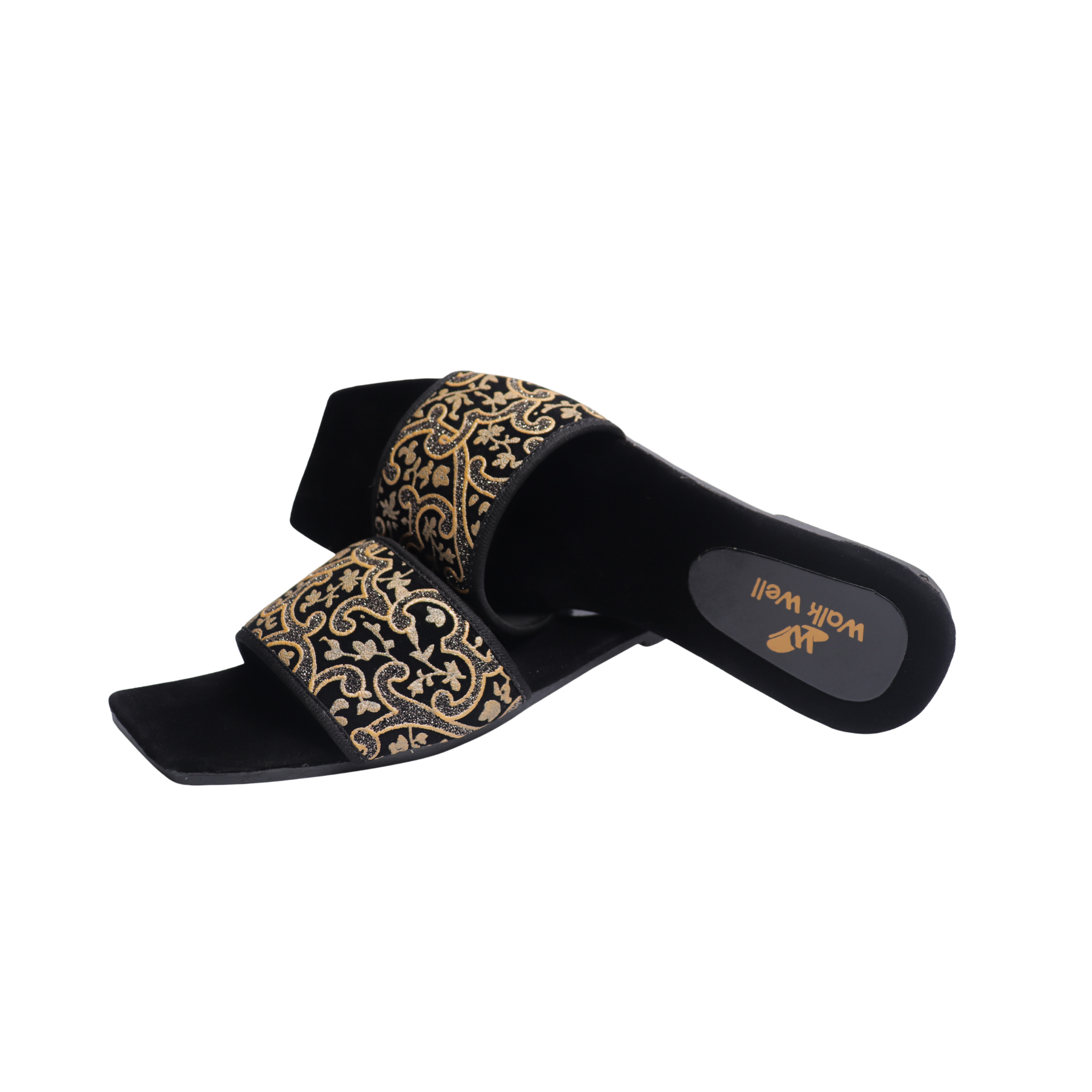Ladies Slippers silver & Gold Fancy Embroidered Flip Flops for Women Stylish & Comfortable