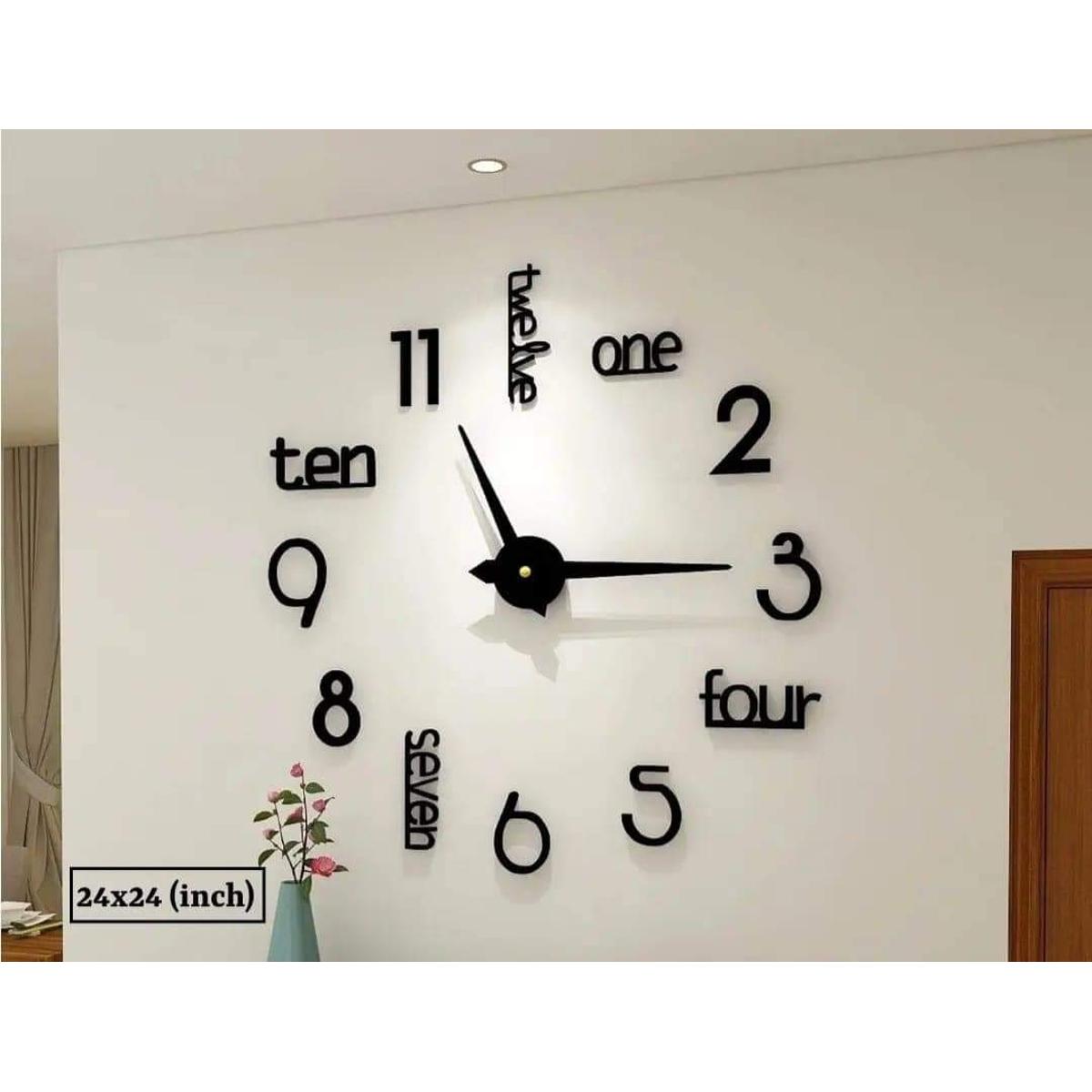 European style Modern Decorative 3D DIY Wall Clock Wall Clock for Living Room
