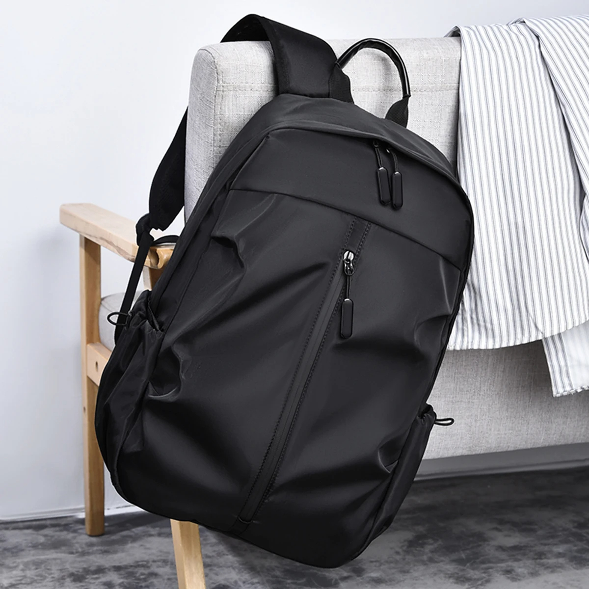 Men's Casual Large Capacity Travel Backpack Lightweight Waterproof Computer Backpack Student School Bag Unisex ( NO USB PORT )