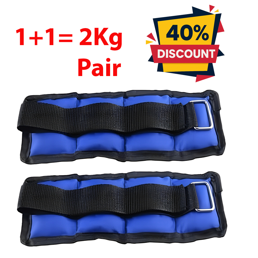 ankle weights 2Kg Pair for Fitness, Running, Walking, Gym & Home Workouts By GYM SHOP PK