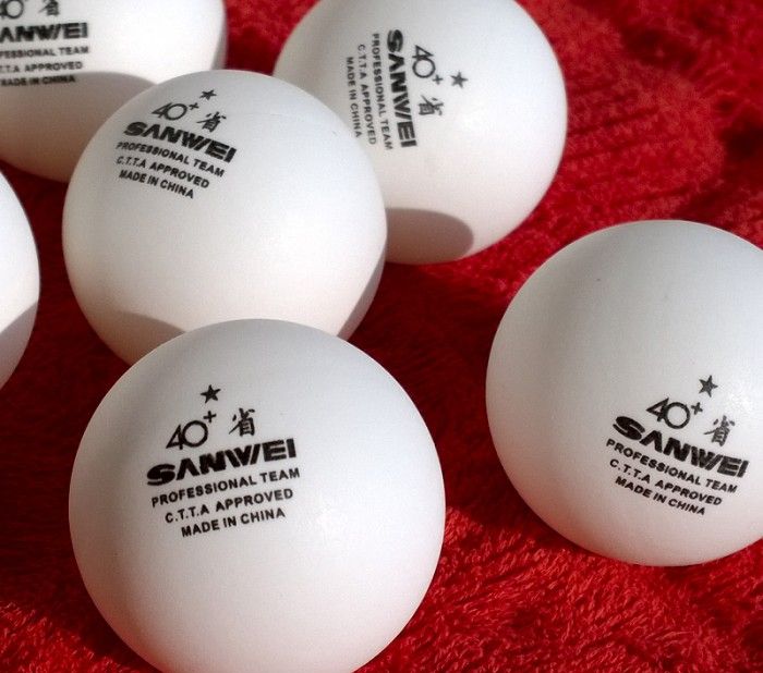 Sanwei Table Tennis balls - Pack of 6 - (40+,1 Star)