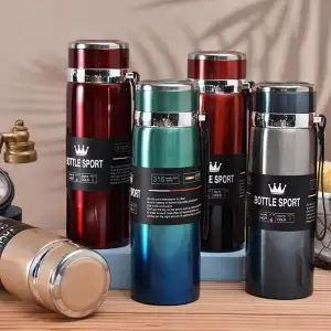 800ML 1000ML Stainless Steel Thermal Water Bottle LED Temperature