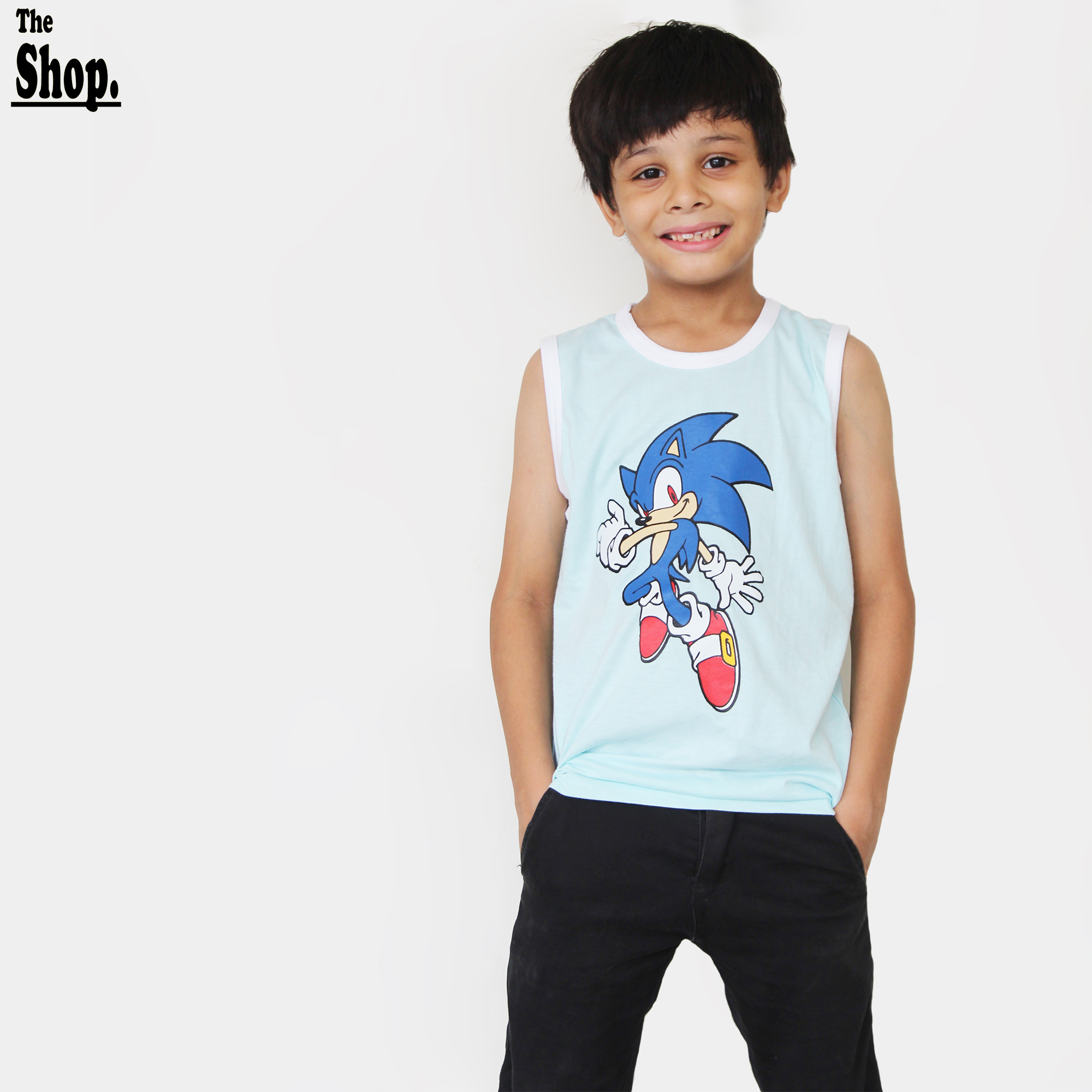The Shop - Sonic Tank Top Sando For Boys & Girls Kids, 1 Years To 14 Years - AB-STH1