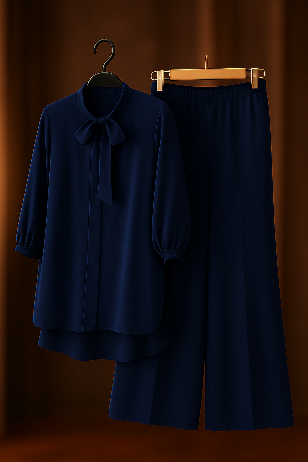 Premium 2-Piece Dress for Girls – Comfortable Fit with Stylish Neck Tie