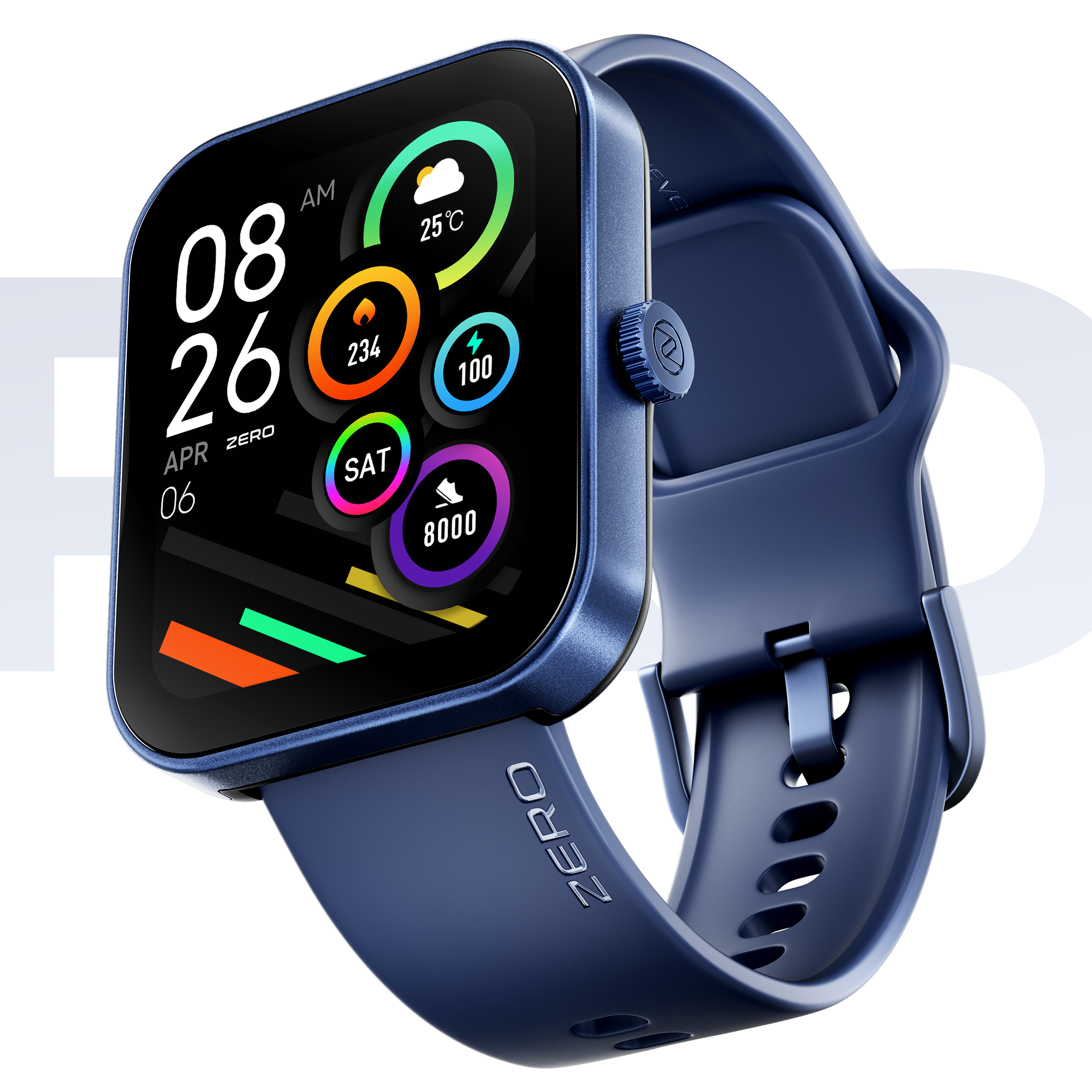 Zero® Bolt Pro Smart Watch 1.83 Inch HD Display | Bluetooth Calling Smartwatch | 100+ Sports Modes | 100+ Watch Faces | Fitness Tracker | Heart Rate & SpO2 Monitor | Smart Notifications | Qibla & Prayer Times | IP66 Water Resistant | Voice Assistant |
