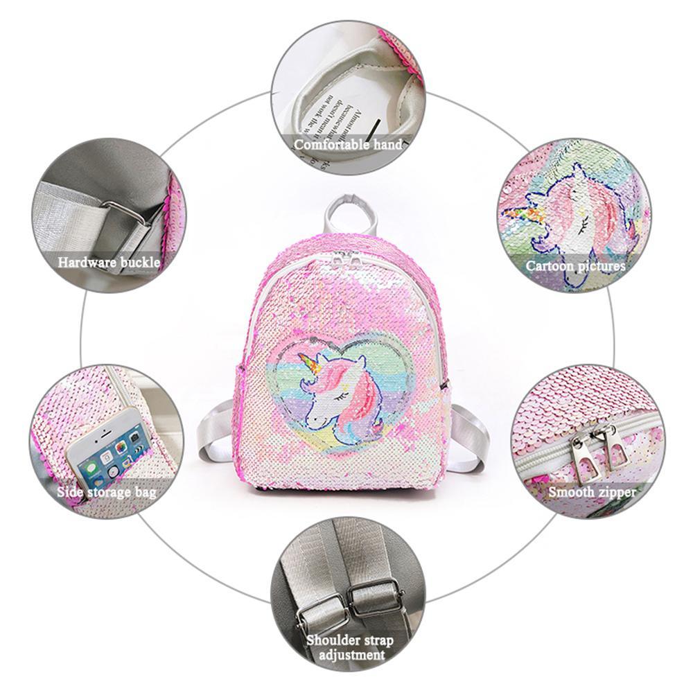 vidhi Shoppy Unicorn Sequin Bags for Kids – Glitter Bag for Girls