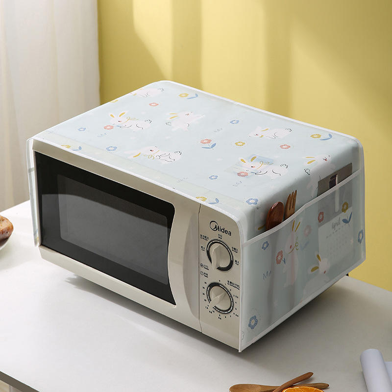 Microwave Oven Cover Waterproof Double Pocket Storage Bag 85x35cm PEVAM Material