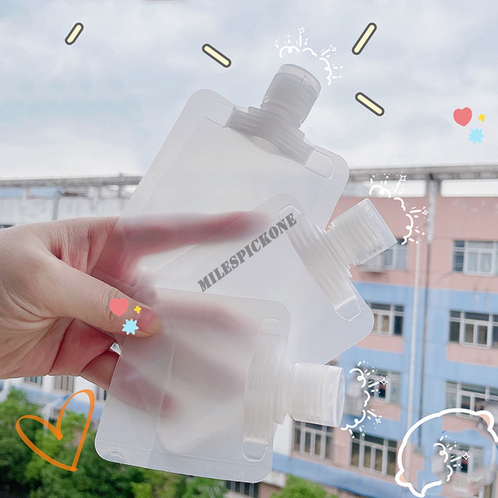 Portable Travel Fluid Makeup Packing Bag Transparent Clamshell
