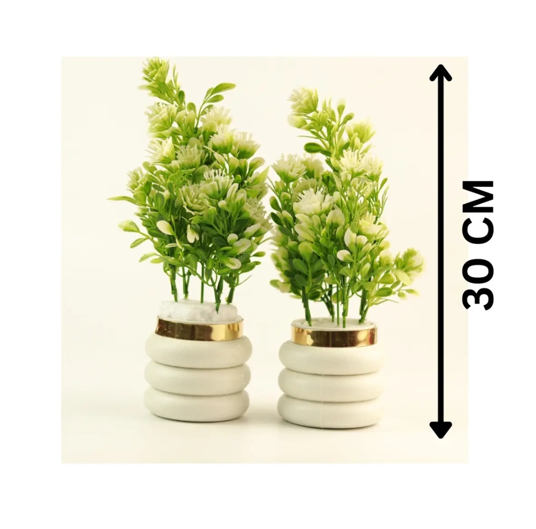 Pack of two Artificial Flower Decoration Piece - Green Best for home and office use