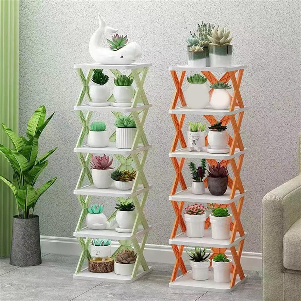 Multipurpose Shoe Rack Organizer - Elegant Metal Shoe Organizer Rack with Adjustable Sections, Durable Stackable Shoe Storage Stand for Bedroom, Living Room, Closet - X-Shape, Water-Resistant