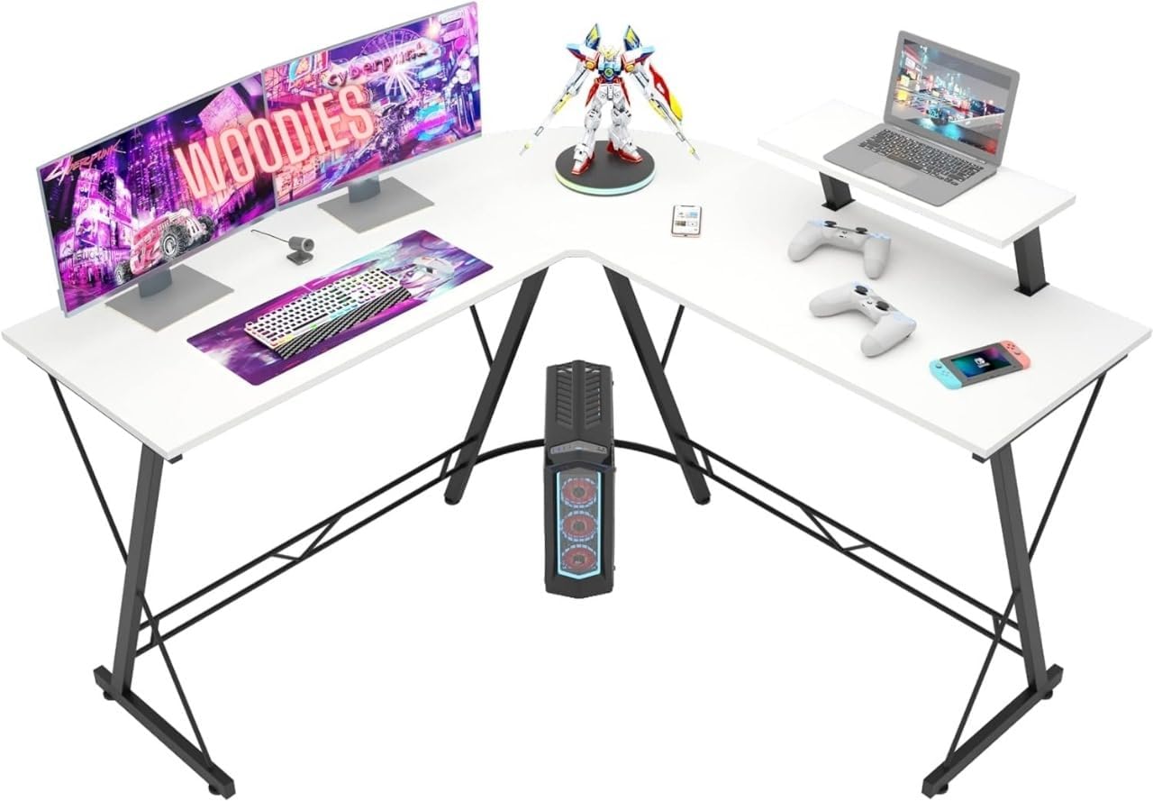 LShaped Gaming Desk Computer Corner Table, Home & Computer Gaming Desk