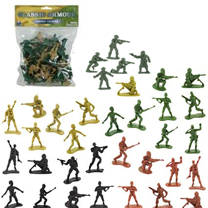 100 Pcs Set - Military Force Army Soldier Toy Set - War Man Action Figure Toys Set For Kids Boys Girls - Fighting Soldiers