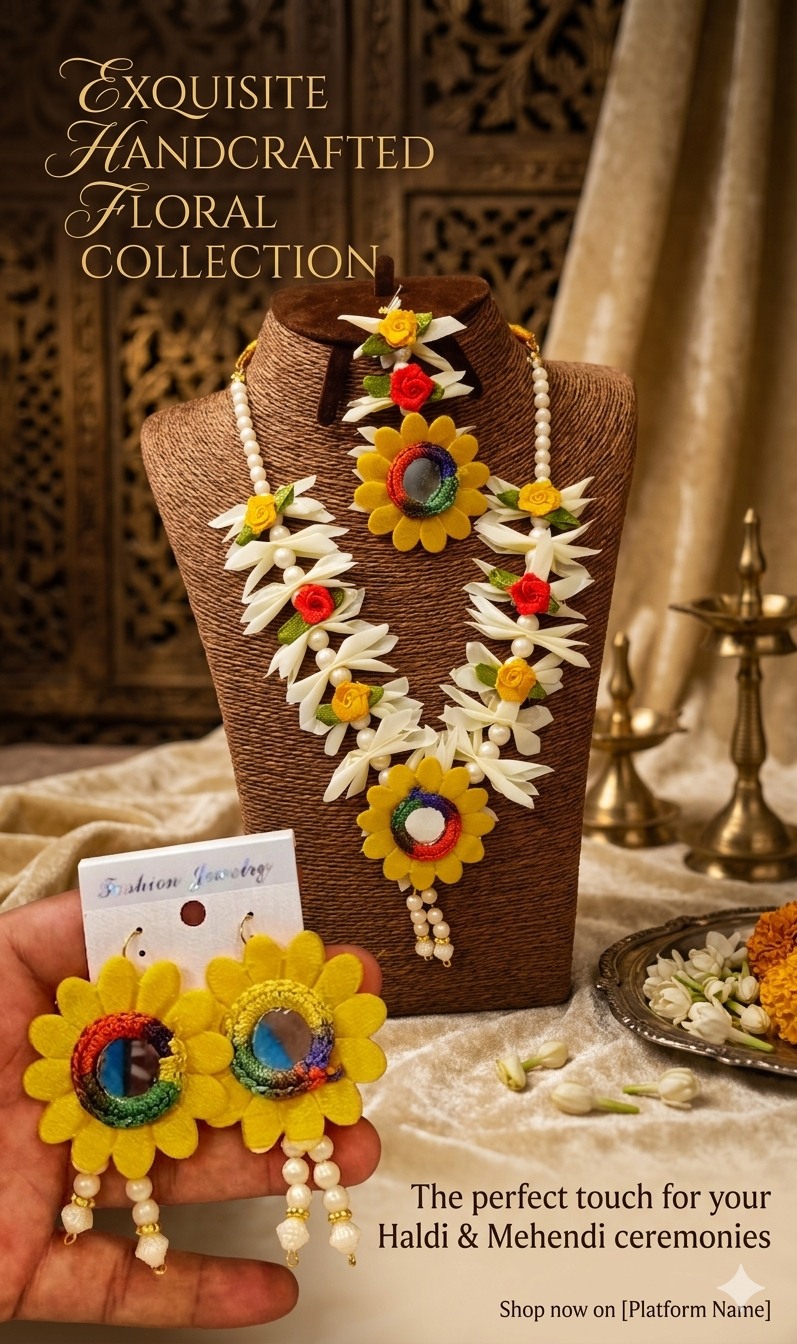 Bridal Wear Artificial Flower  Gajra Set For Beautyfull Girls.