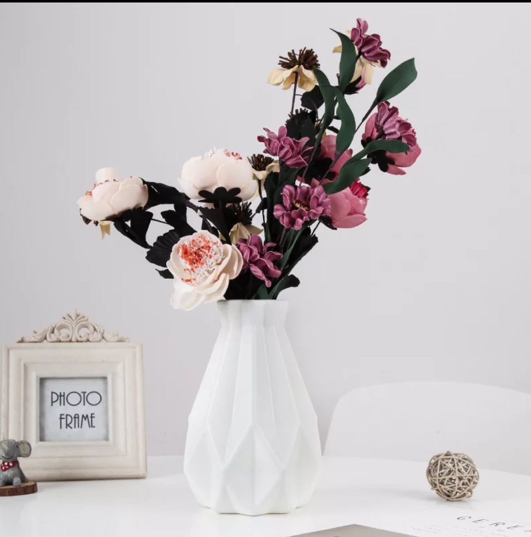 Plastic non breakable vases decoration