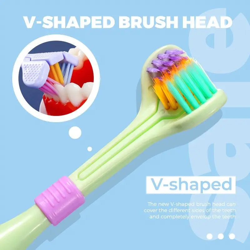 Three Sided Soft Toothbrush Ultra Fine Soft Bristle Adult Toothbrush Oral Care Safety Teeth Brush