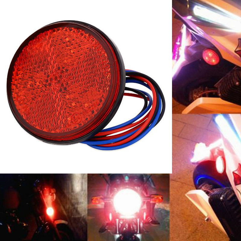 Car Truck Trailer Pickup LED Round Reflector Rear Tail Brake Stop Marker Light Daraz.pk