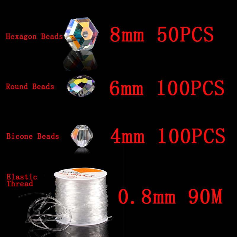 180-250PCS 4/6/8/10MM AB Color Crystal Beads for Jewelry Making ...