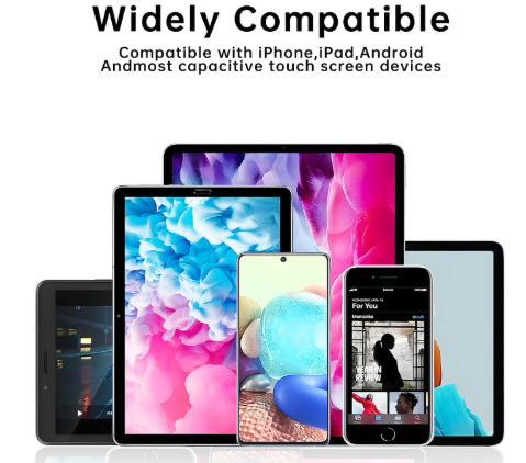 2 In 1 Universal Stylus Pen – Dual-Use Double-Headed Capacitive Silicone Disc Pencil For All Touchscreens, Android & Tablets