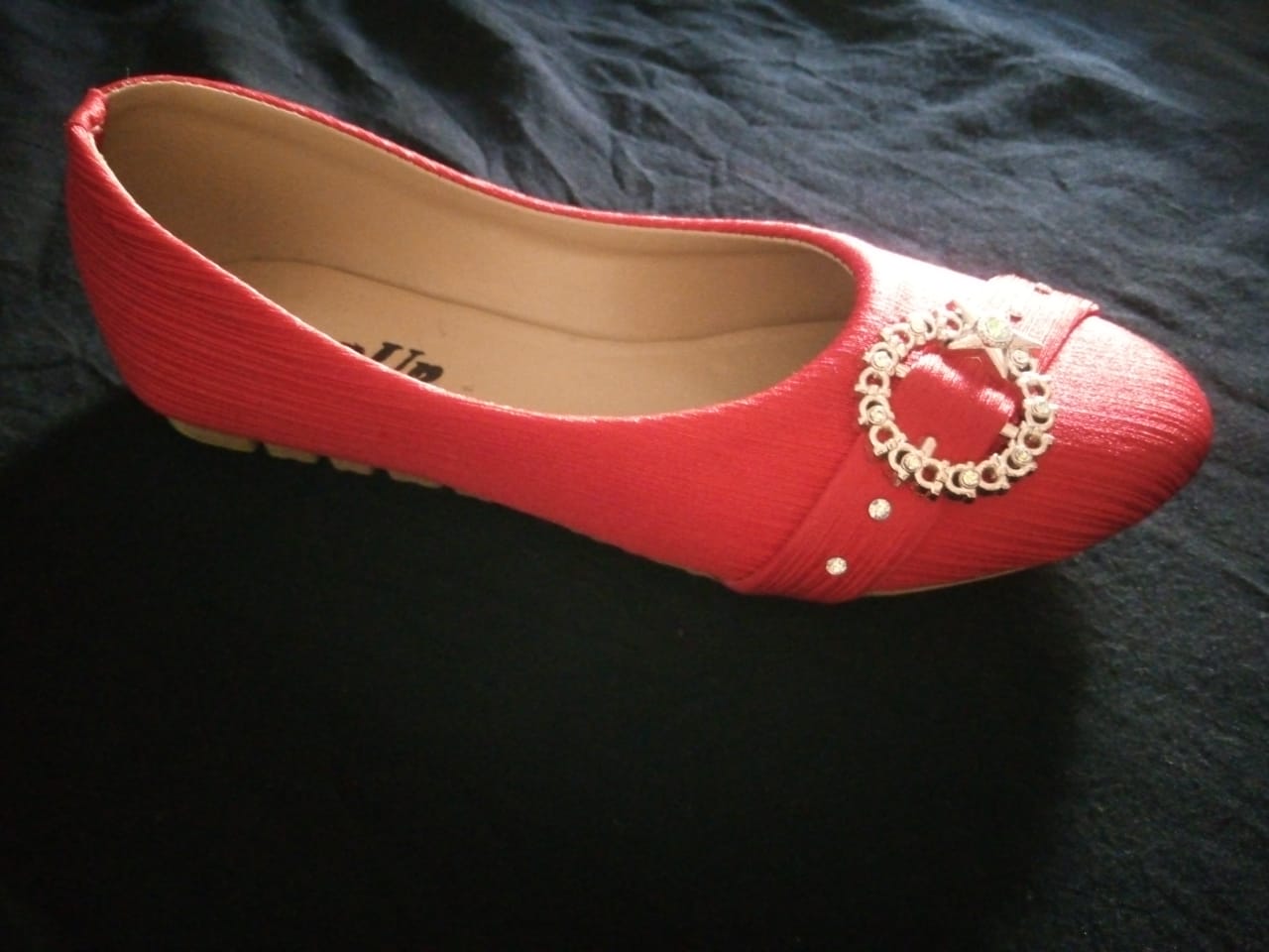 red flat pumps shoes