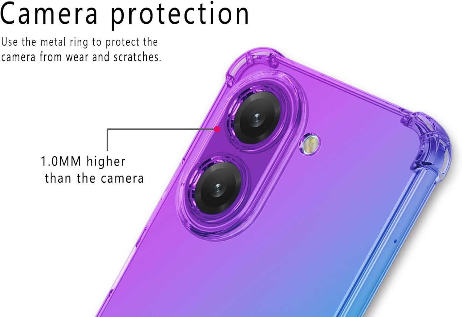 Redmi A5 Back Cover Transparent Extra Bumper Anti Shock Soft Crystal Clear Case - Redmi A5 Back Cover.