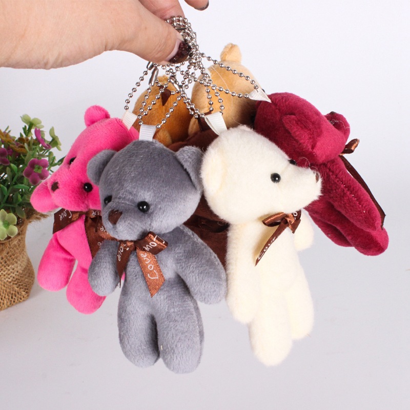 Plush Teddy Bear Keychain – Soft Stuffed Animal Pendant for Gifts, Bags & Phones