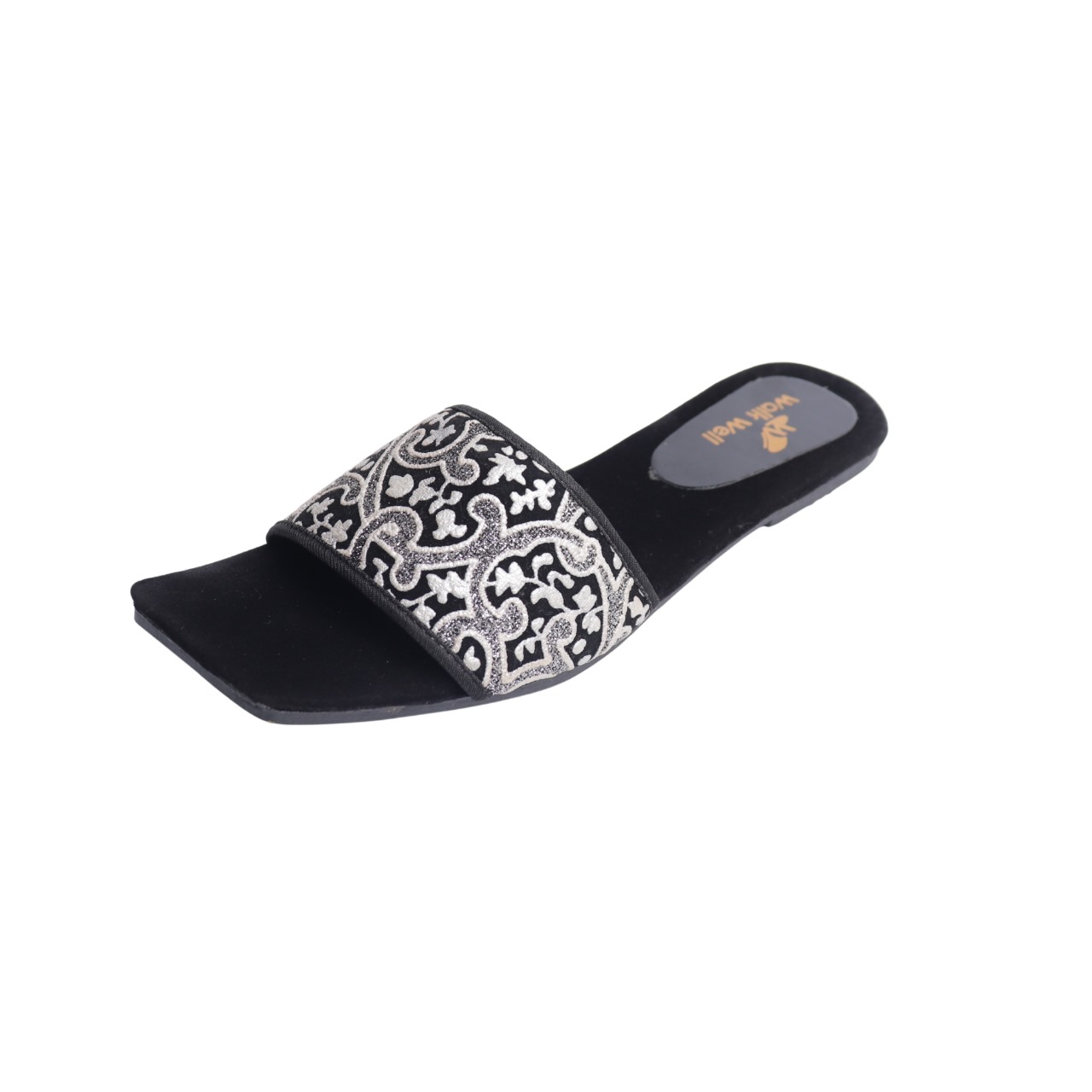 Ladies Slippers silver & Gold Fancy Embroidered Flip Flops for Women Stylish & Comfortable