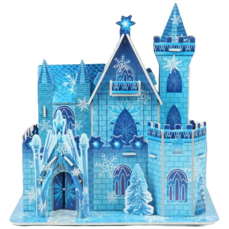 3D Puzzle Jigsaw Paper Model |3D House Building Puzzle | Learning Educational Toys For Children | Kid Gift 3D DIY Puzzle Citadel Model Cartoon House Assembling Toy Kid Early Learning