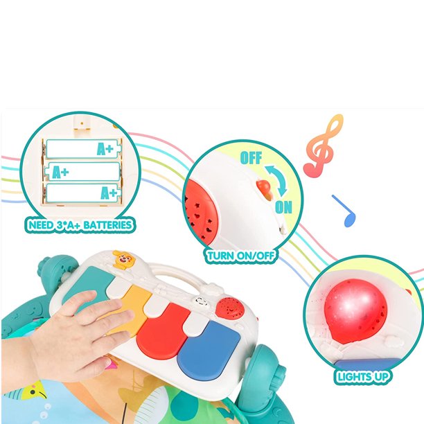 Musical Play Gym Huanger With Musical Piano and Soft Mat For Kids and Toddlers