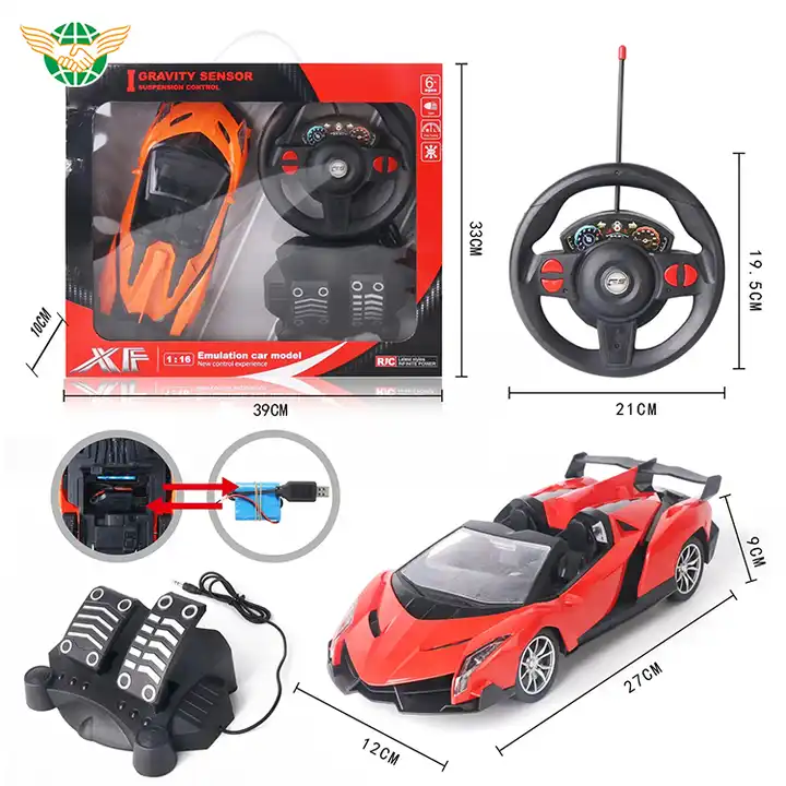 1:16 Gravity Sensor Steering Wheel Remote Control Car With LED Lights   RC Car ToysRemote Control Car Racing Pedals Steering Wheel Gravity Induction Drift Racing Car 's Toys Boys and Girls Gifts Toy