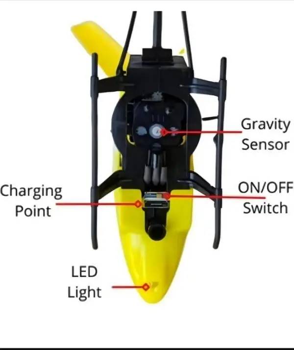 Hand Sensor Flying Helicopter Toy with USB Charging - IR Control Kids Mini Aircraft with LED Lights - Indoor Flying Toys for Boys Girls - No Remote Control Helicopter - Age 8+ Beginner Friendly Gift