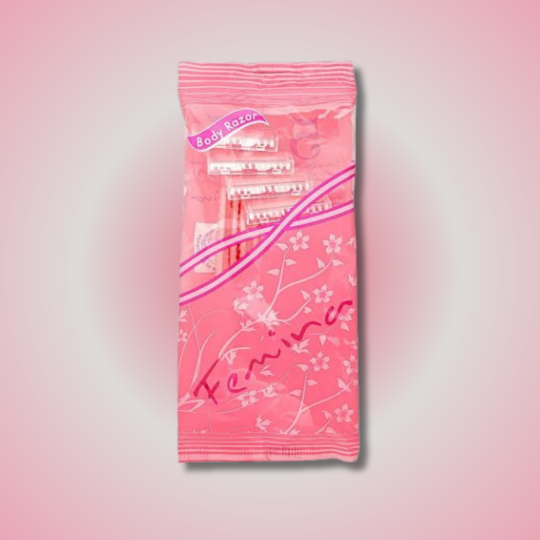 Treet Femina Body Razor Pouch (5in1) - Disposable Razor for Women, Hygienic Shaving Razor for Body and Private Parts, Treet Razor for Smooth Hair Removal, Women’s Razor