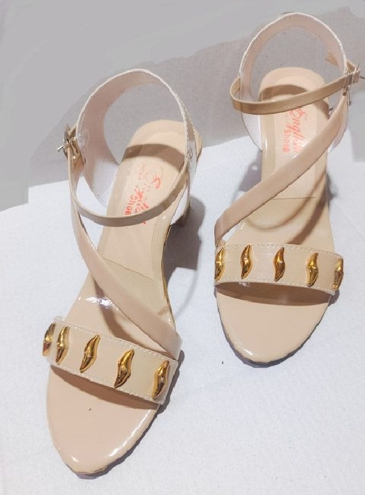 Stylish Platform Heel Sandals for Girls – Lace-Up, Reptile Leather, 2.5"