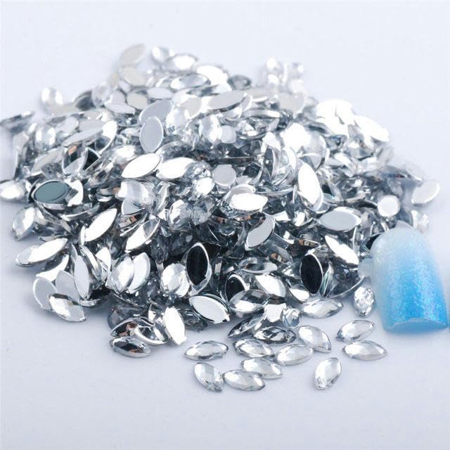 50 grams bag Acrylic Horse Eye Flat Back Rhinestone Jewelry DIY Clothing Nail Decoration Accessories Supplies-1-4x8mm