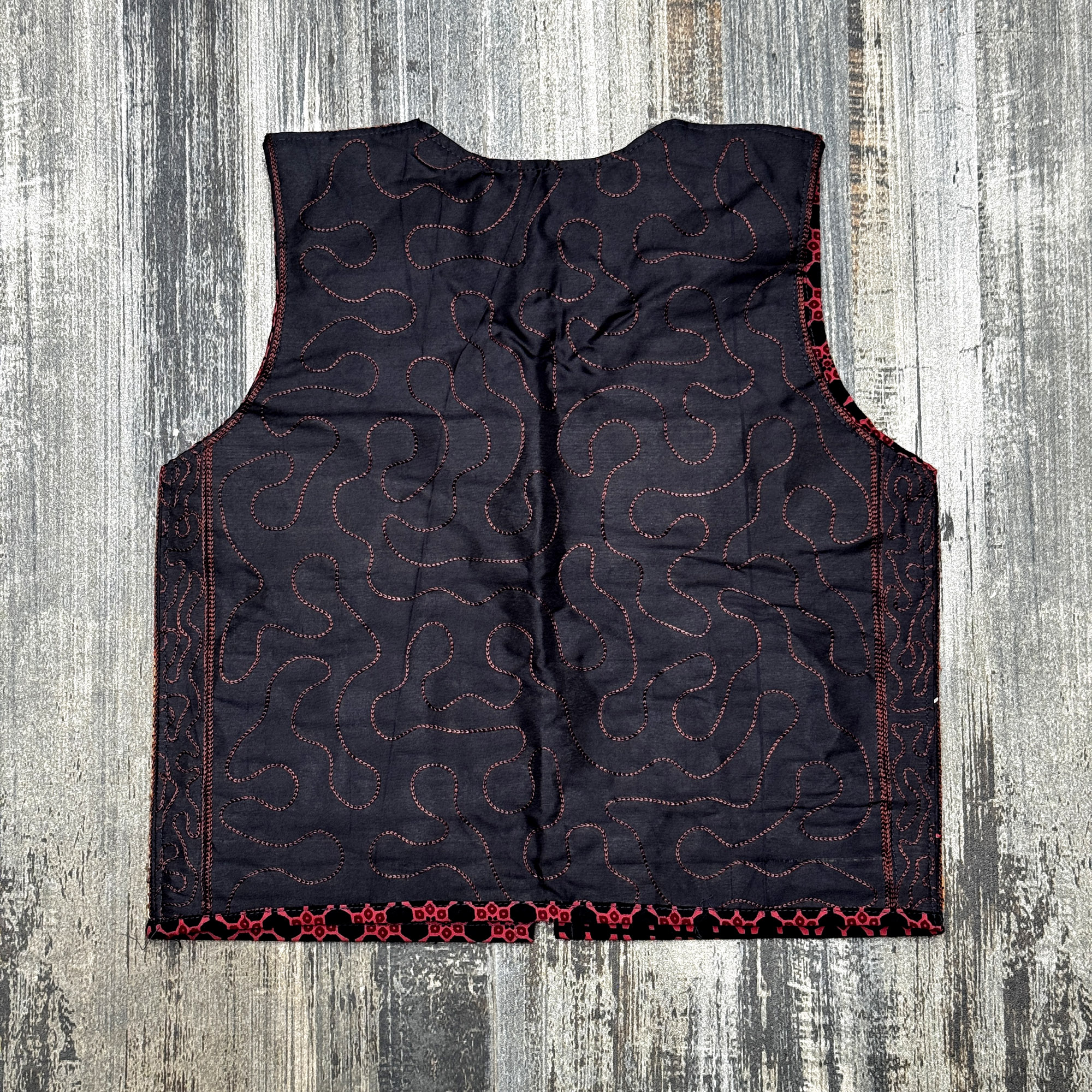 Sindhi Ajrak Traditional & Cultural Party Wear Embroidered Cotton Gilet Waistcoat Koti for Females Girls Women by ZENZ