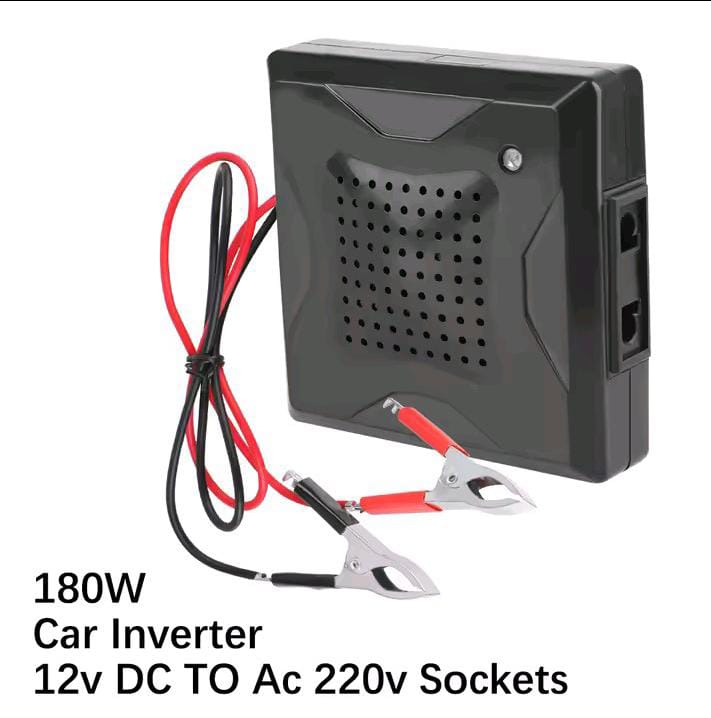 LEAPORIX 180W Smart Power Inverter Mini UPS | DC 12V to AC 220V Converter with USB | Overload & Short Circuit Protection | Ideal for Home, Car & Solar Backup