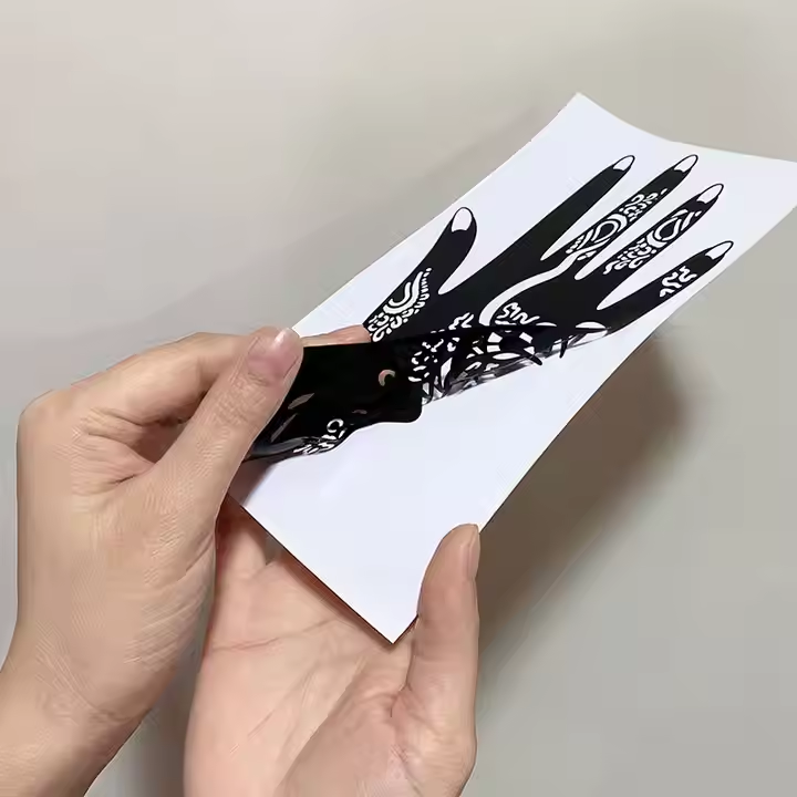 12 Designs for Eid Beautiful Arabic Henna Mehndi Design Bridle Mehandi Stylish Mehendi Stencils Stickers Full Sheet