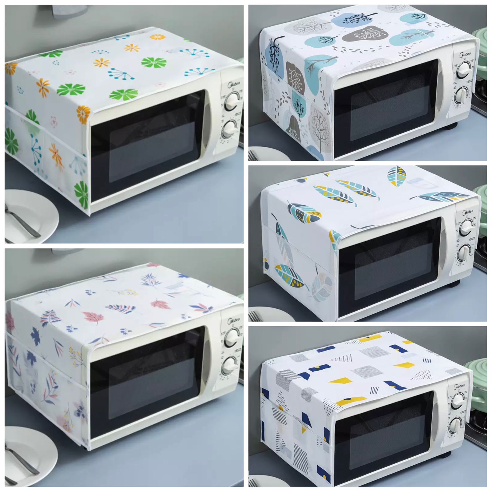 Microwave Oven Cover Waterproof Double Pocket Storage Bag 85x35cm PEVAM Material
