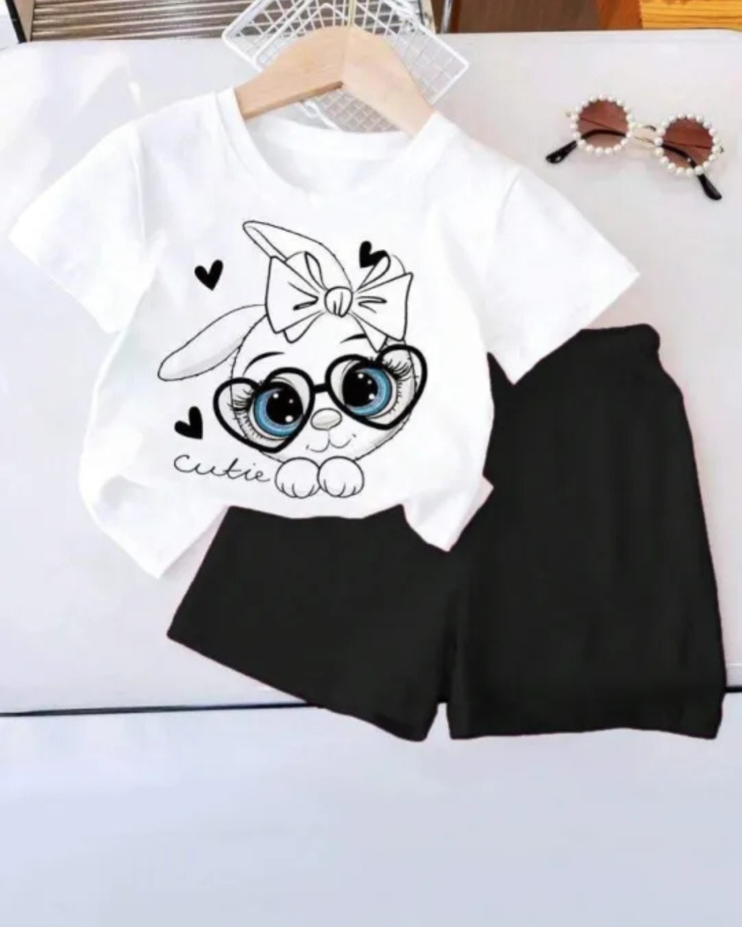 T-shirt And Short Pant For Kids Baby Girls Round Neck Short Sleeves Tee Tops Clothes Sets Dresses Outfit Suit For baby girls