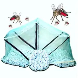 Baby Sleeping bag with Mosquito net Embroided Frill Crib 0-1 Year Infant Portable Folding Baby Cots Net Infant Sleeping Bag - baby bistar gaddi